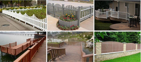 Odporny na warunki atmosferyczne panel ogrodzeniowy WPC, wymagający niewielkiej konserwacji dla podwórka komercyjnego