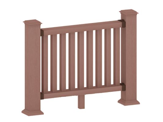 Ogrodzenie WPC z ekologicznego recyklingu, chroniące przed termitami, na granicy farmy