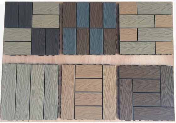 DIY WPC płytki tarasowe 30*30CM naturalne drewno słojowane zewnętrzne podłogi do domowego patio